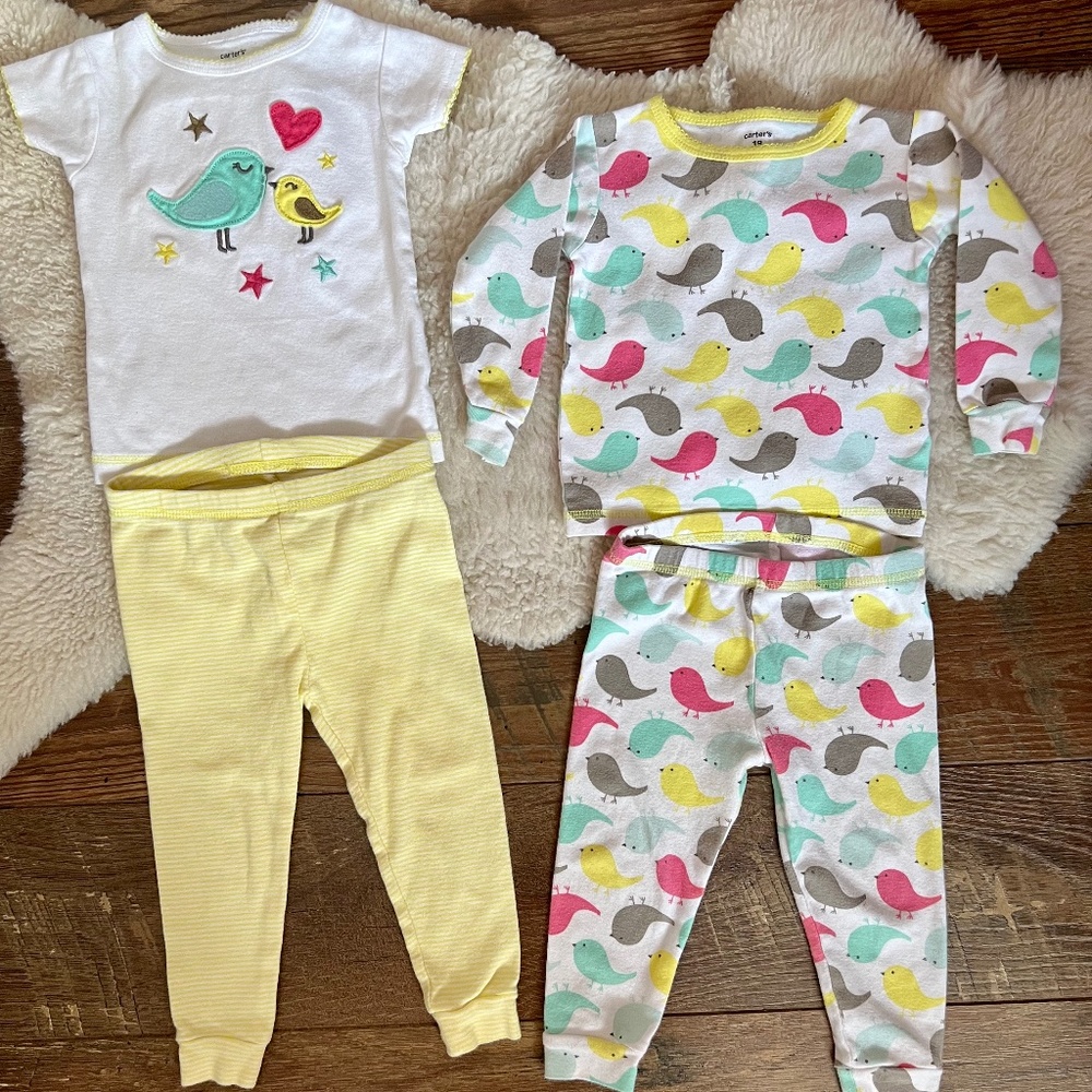 Carter’s 4-piece bird pyjamas - 100% Cotton